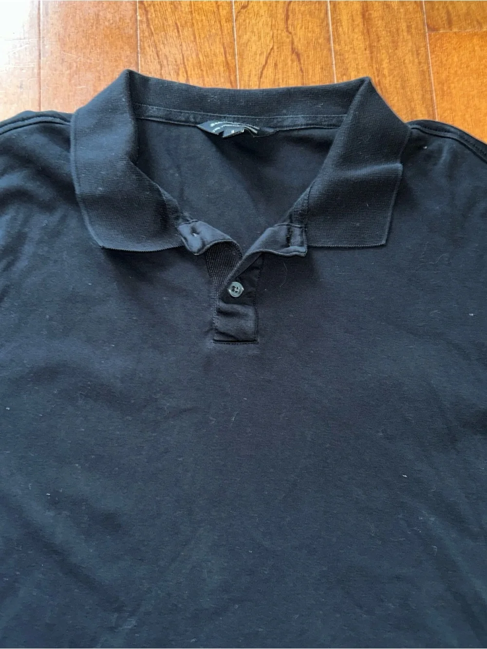 Banana Republic Luxe Touch Performance Polo Shirt Men’s L Black Cotton Golf
